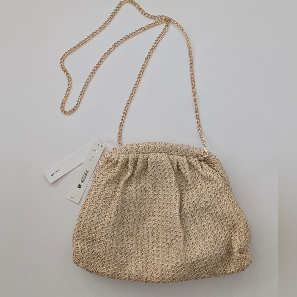 Chic & Versatile Natural Woven Handbag By AQUA